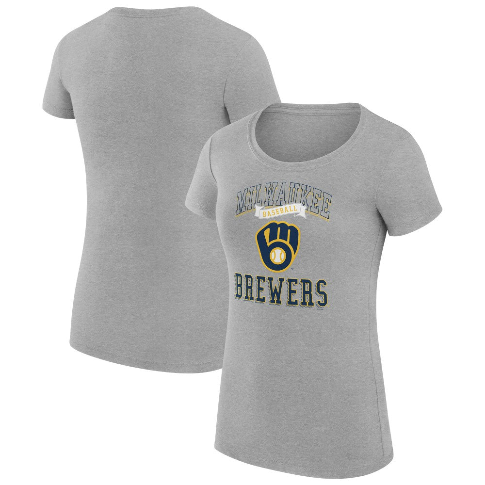 Milwaukee Brewers G-III 4Her by Carl Banks Women's Super-Slim Fit Lightweight Team Logo Graphic T-Shirt | MLB New