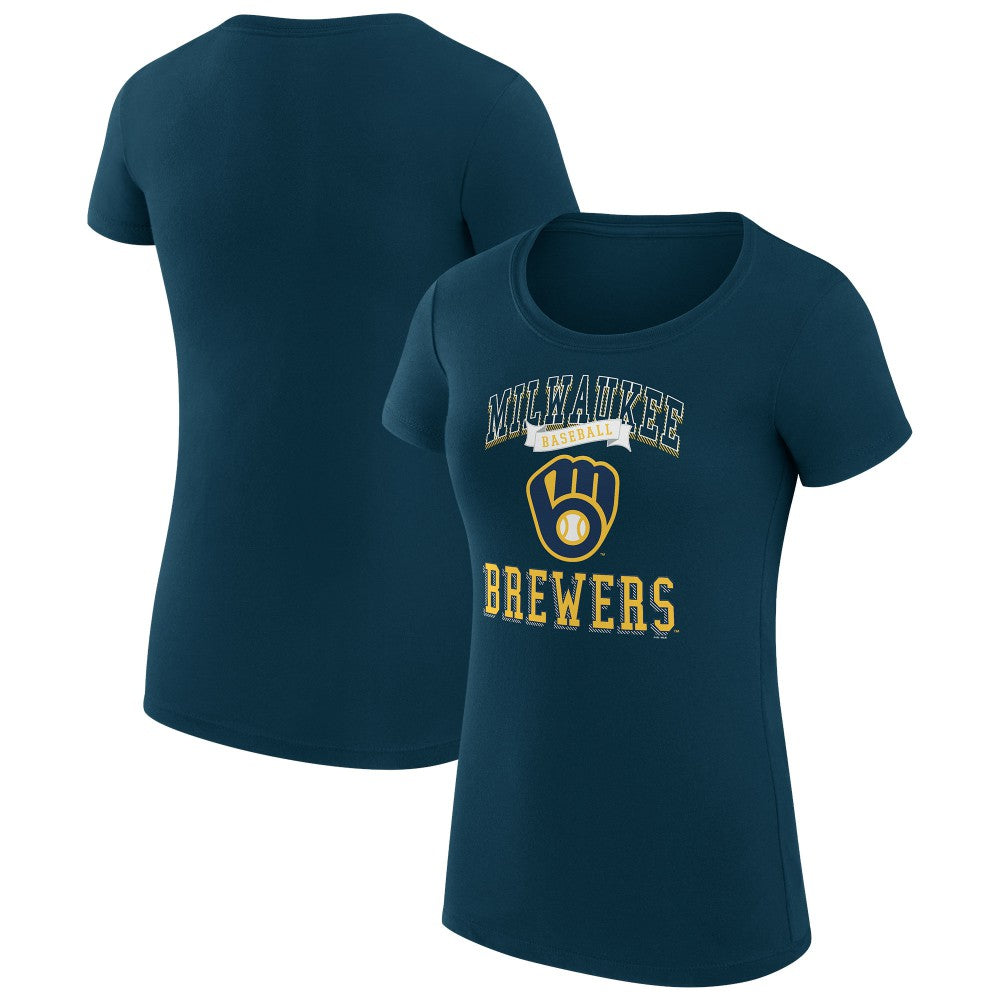 Milwaukee Brewers G-III 4Her by Carl Banks Women's Super-Slim Fit Lightweight Team Logo Graphic T-Shirt | MLB US