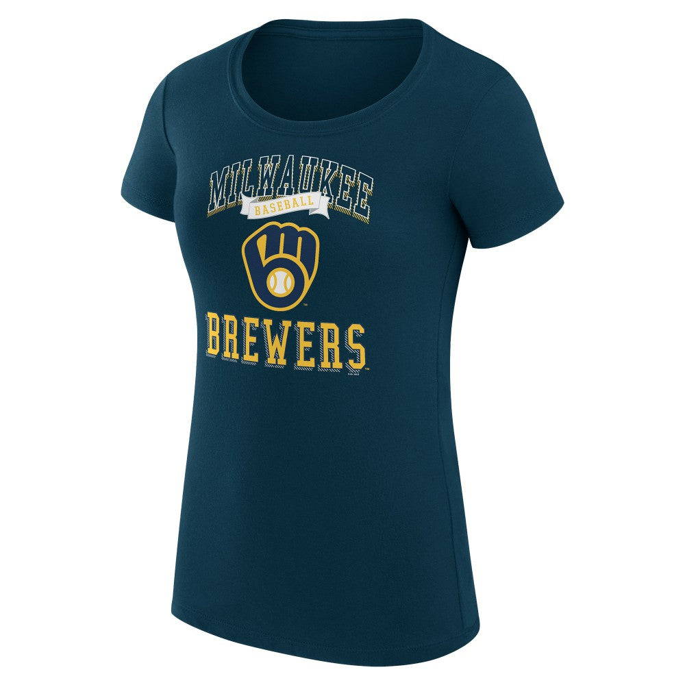 Milwaukee Brewers G-III 4Her by Carl Banks Women's Super-Slim Fit Lightweight Team Logo Graphic T-Shirt | MLB US