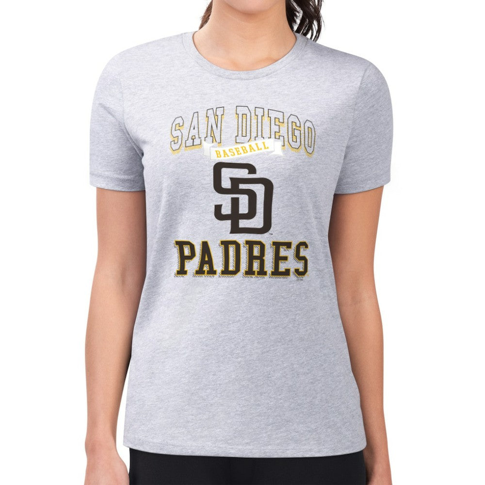 San Diego Padres G-III 4Her by Carl Banks Women's Super-Slim Fit Lightweight Team Logo Graphic T-Shirt | MLB Online