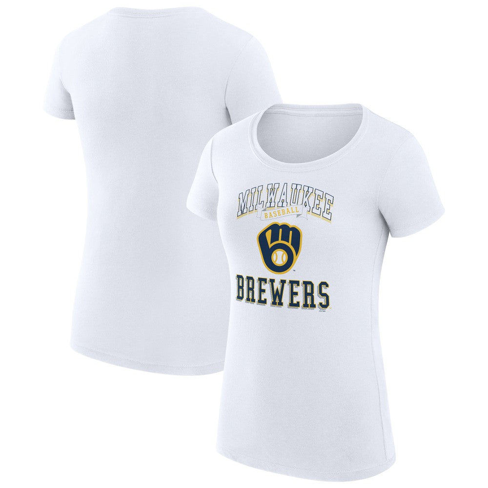 Milwaukee Brewers G-III 4Her by Carl Banks Women's Super-Slim Fit Lightweight Team Logo Graphic T-Shirt | MLB On Sale