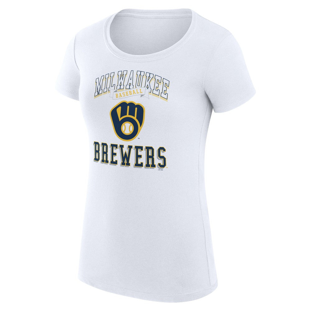 Milwaukee Brewers G-III 4Her by Carl Banks Women's Super-Slim Fit Lightweight Team Logo Graphic T-Shirt | MLB On Sale