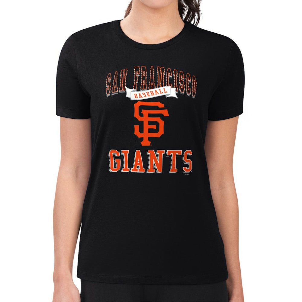 San Francisco Giants G-III 4Her by Carl Banks Women's Super-Slim Fit Lightweight Team Logo Graphic T-Shirt | MLB New