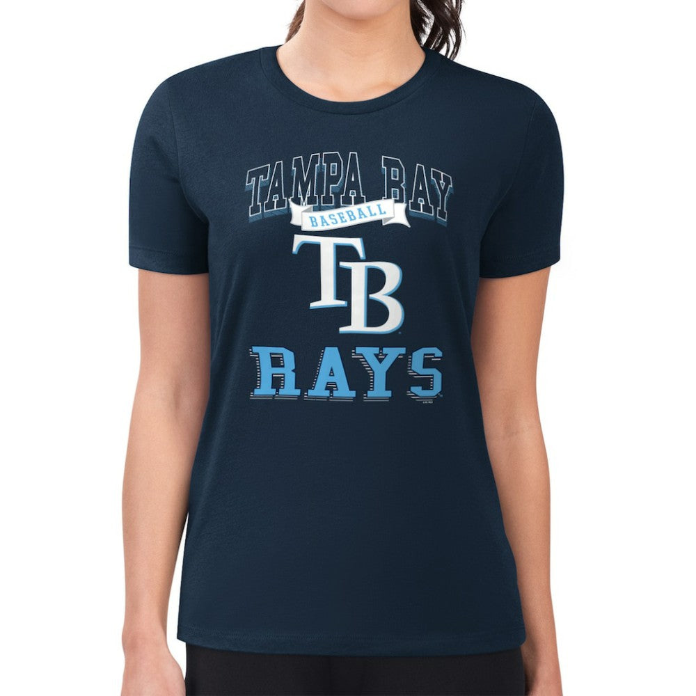 Tampa Bay Rays G-III 4Her by Carl Banks Women's Super-Slim Fit Lightweight Team Logo Graphic T-Shirt | MLB Discount