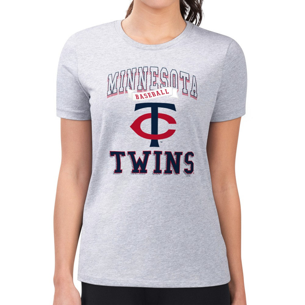 Minnesota Twins G-III 4Her by Carl Banks Women's Super-Slim Fit Lightweight Team Logo Graphic T-Shirt | MLB On Sale