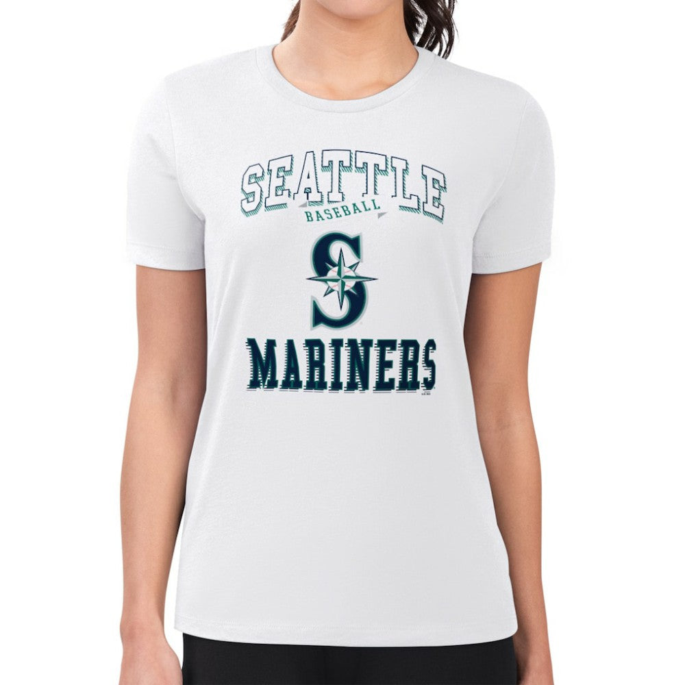 Seattle Mariners G-III 4Her by Carl Banks Women's Super-Slim Fit Lightweight Team Logo Graphic T-Shirt | MLB Sale