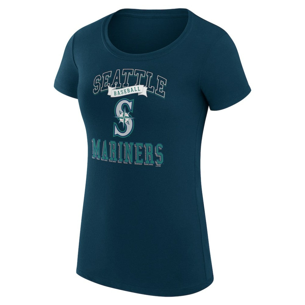 Seattle Mariners G-III 4Her by Carl Banks Women's Super-Slim Fit Lightweight Team Logo Graphic T-Shirt | MLB New