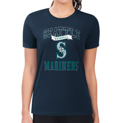 Seattle Mariners G-III 4Her by Carl Banks Women's Super-Slim Fit Lightweight Team Logo Graphic T-Shirt | MLB New