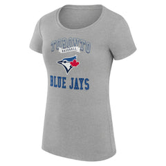 Toronto Blue Jays G-III 4Her by Carl Banks Women's Super-Slim Fit Lightweight Team Logo Graphic T-Shirt | MLB Discount