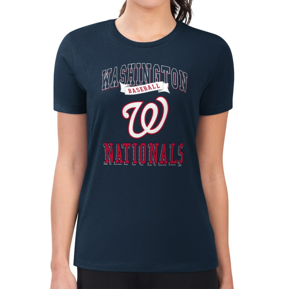 Washington Nationals G-III 4Her by Carl Banks Women's Super-Slim Fit Lightweight Team Logo Graphic T-Shirt | MLB Discount