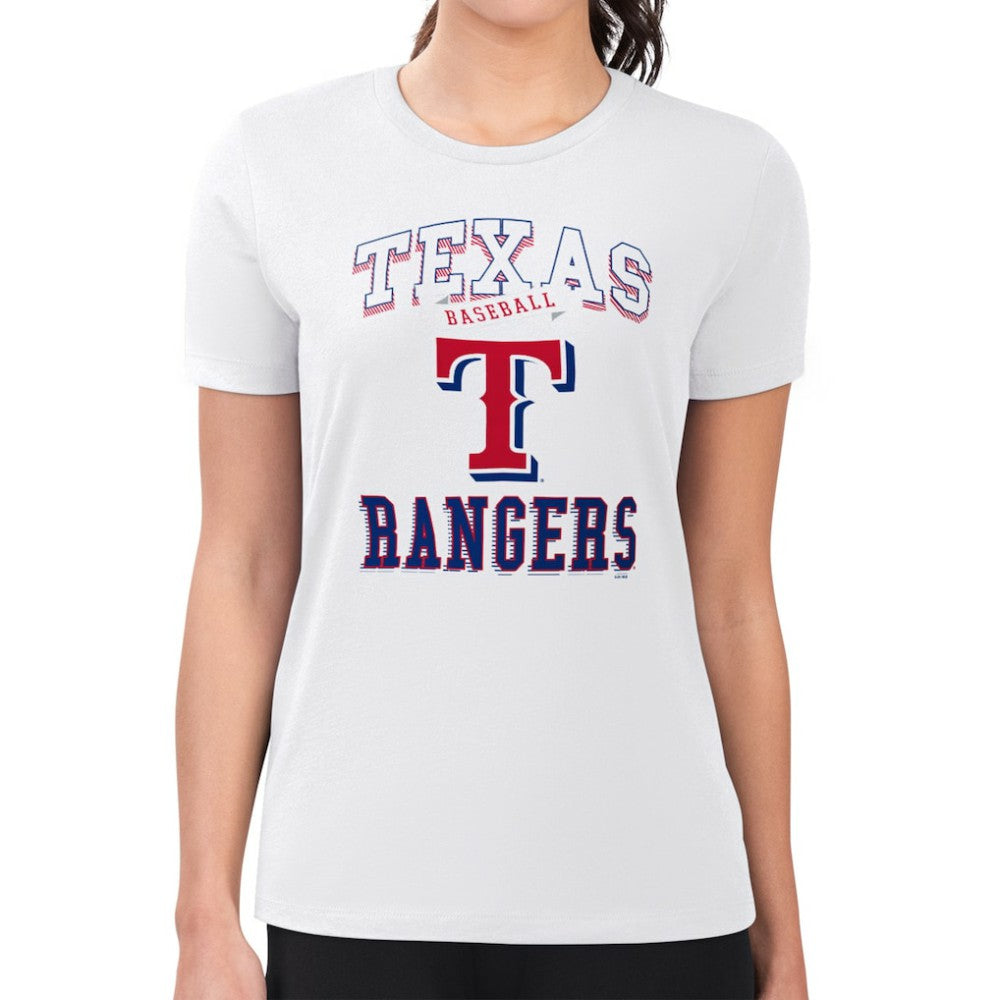Texas Rangers G-III 4Her by Carl Banks Women's Super-Slim Fit Lightweight Team Logo Graphic T-Shirt | MLB Discount