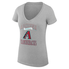 Arizona Diamondbacks G-III 4Her by Carl Banks Women's Super-Slim Fit Lightweight Team Logo Graphic V-Neck T-Shirt | MLB Online