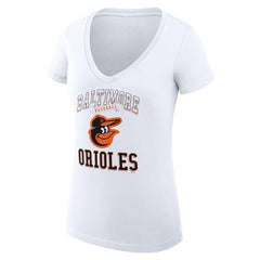 Baltimore Orioles G-III 4Her by Carl Banks Women's Super-Slim Fit Lightweight Team Logo Graphic V-Neck T-Shirt | MLB For sale