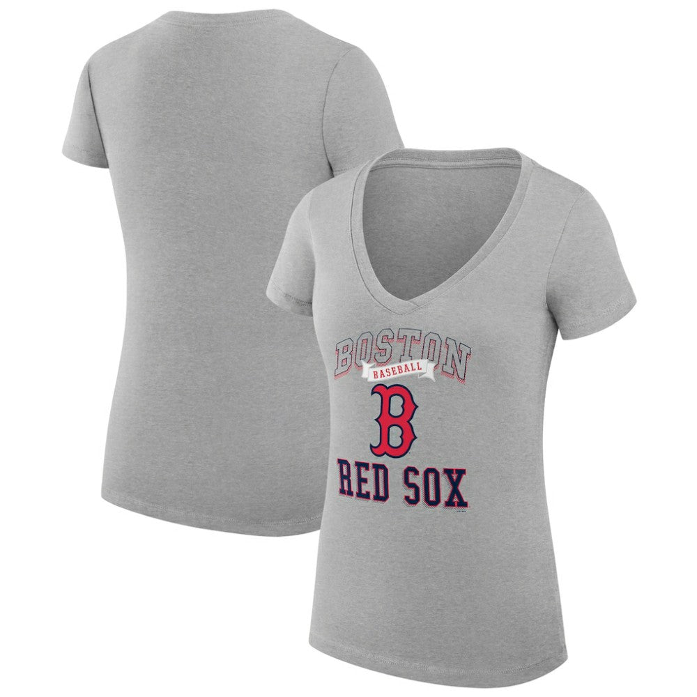 Boston Red Sox G-III 4Her by Carl Banks Women's Super-Slim Fit Lightweight Team Logo Graphic V-Neck T-Shirt | MLB Near me