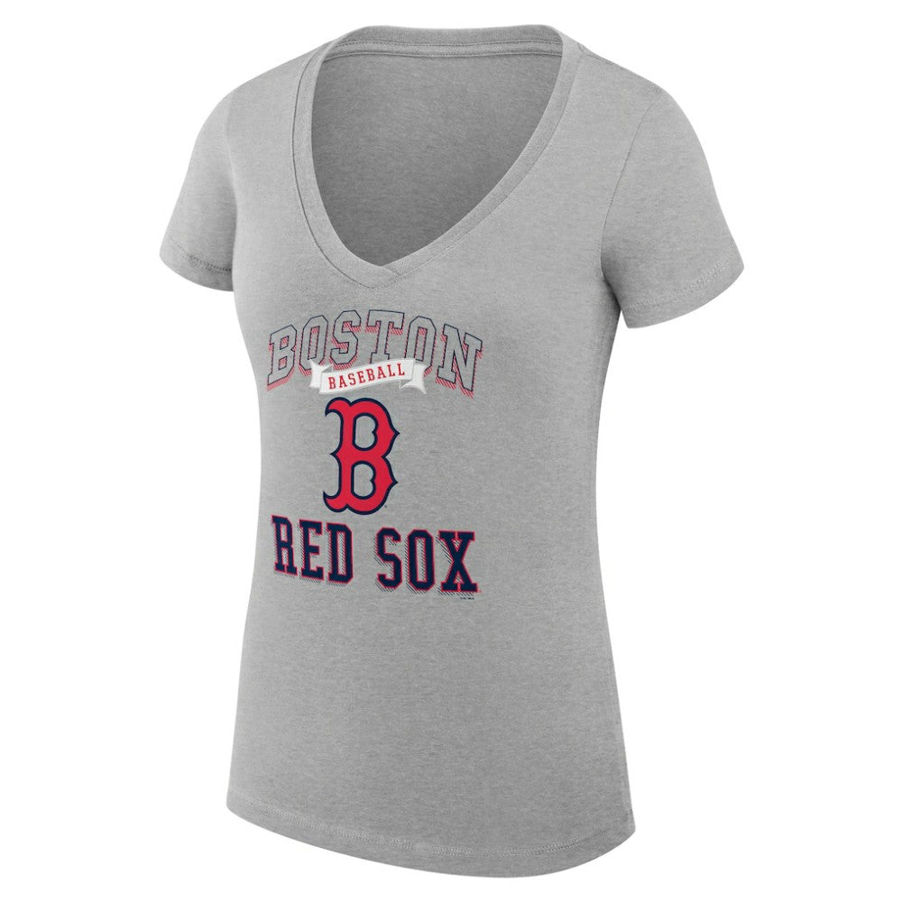 Boston Red Sox G-III 4Her by Carl Banks Women's Super-Slim Fit Lightweight Team Logo Graphic V-Neck T-Shirt | MLB Near me