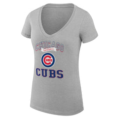 Chicago Cubs G-III 4Her by Carl Banks Women's Super-Slim Fit Lightweight Team Logo Graphic V-Neck T-Shirt | MLB US