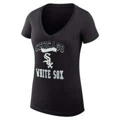 Chicago White Sox G-III 4Her by Carl Banks Women's Super-Slim Fit Lightweight Team Logo Graphic V-Neck T-Shirt | MLB Outlet