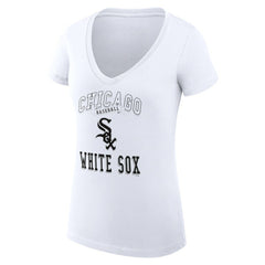 Chicago White Sox G-III 4Her by Carl Banks Women's Super-Slim Fit Lightweight Team Logo Graphic V-Neck T-Shirt | MLB Sale