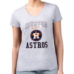 Houston Astros G-III 4Her by Carl Banks Women's Super-Slim Fit Lightweight Team Logo Graphic V-Neck T-Shirt | MLB Online