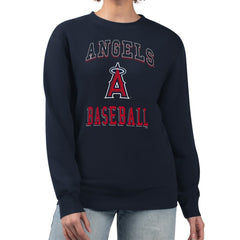 Los Angeles Angels G-III 4Her by Carl Banks Women's Team Logo Graphic Tri-Blend Fleece Pullover Sweatshirt | MLB Outlet