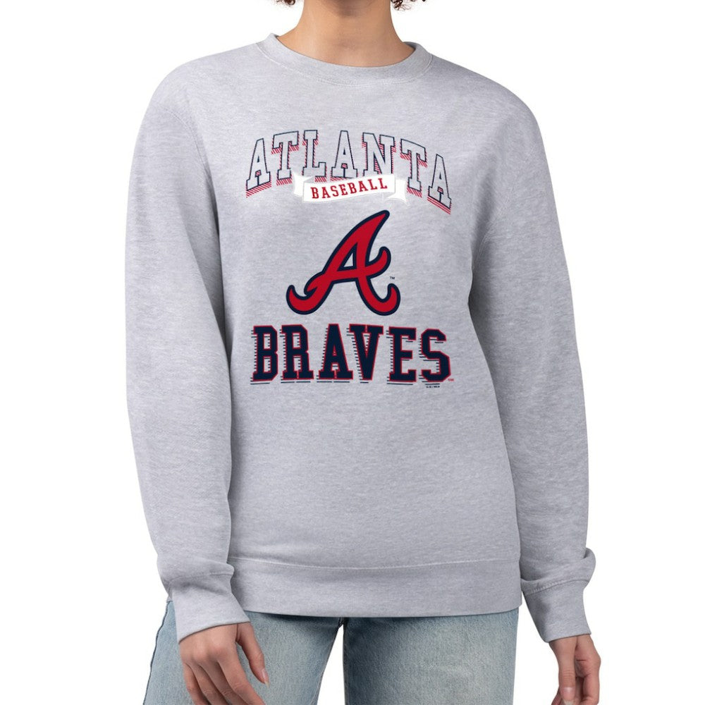 Atlanta Braves G-III 4Her by Carl Banks Women's Team Logo Graphic Tri-Blend Fleece Pullover Sweatshirt | MLB Near me