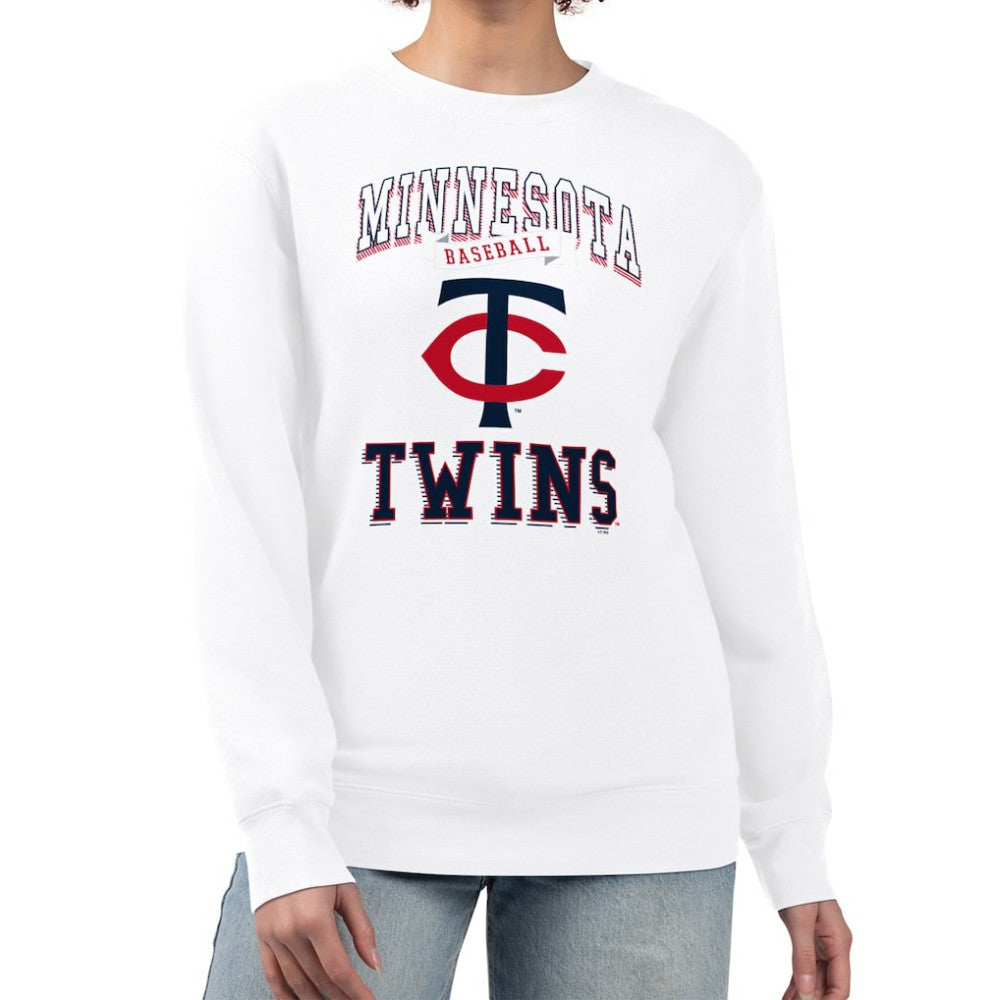 Minnesota Twins G-III 4Her by Carl Banks Women's Team Logo Graphic Tri-Blend Fleece Pullover Sweatshirt | MLB For sale