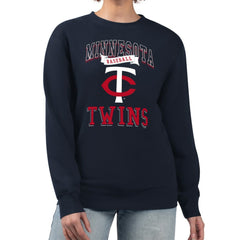 Minnesota Twins G-III 4Her by Carl Banks Women's Team Logo Graphic Tri-Blend Fleece Pullover Sweatshirt | MLB Outlet