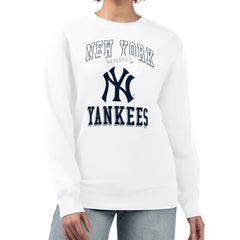 New York Yankees G-III 4Her by Carl Banks Women's Team Logo Graphic Tri-Blend Fleece Pullover Sweatshirt | MLB Shop