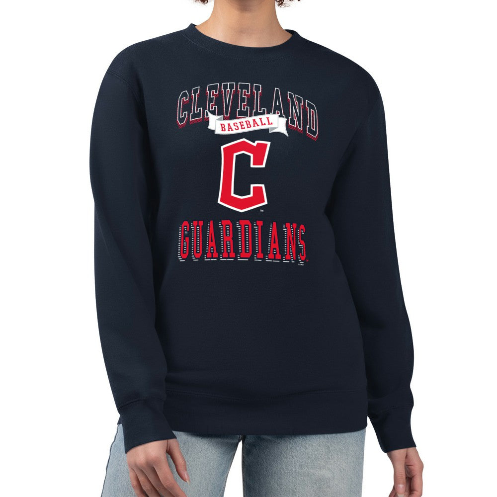 Cleveland Guardians G-III 4Her by Carl Banks Women's Team Logo Graphic Tri-Blend Fleece Pullover Sweatshirt | MLB For sale