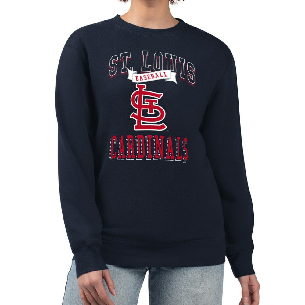 St. Louis Cardinals G-III 4Her by Carl Banks Women's Team Logo Graphic Tri-Blend Fleece Pullover Sweatshirt | MLB For sale