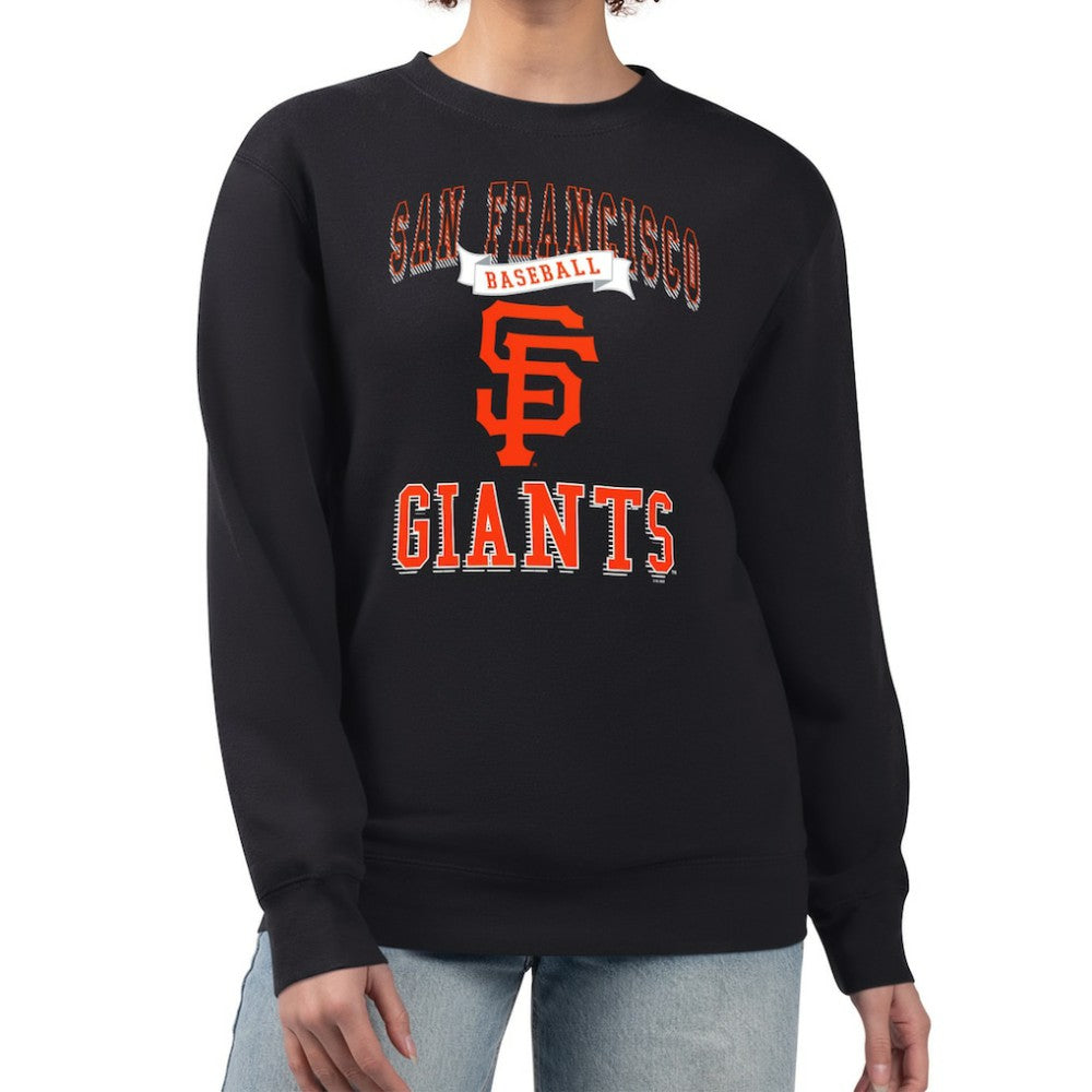 San Francisco Giants G-III 4Her by Carl Banks Women's Team Logo Graphic Tri-Blend Fleece Pullover Sweatshirt | MLB New