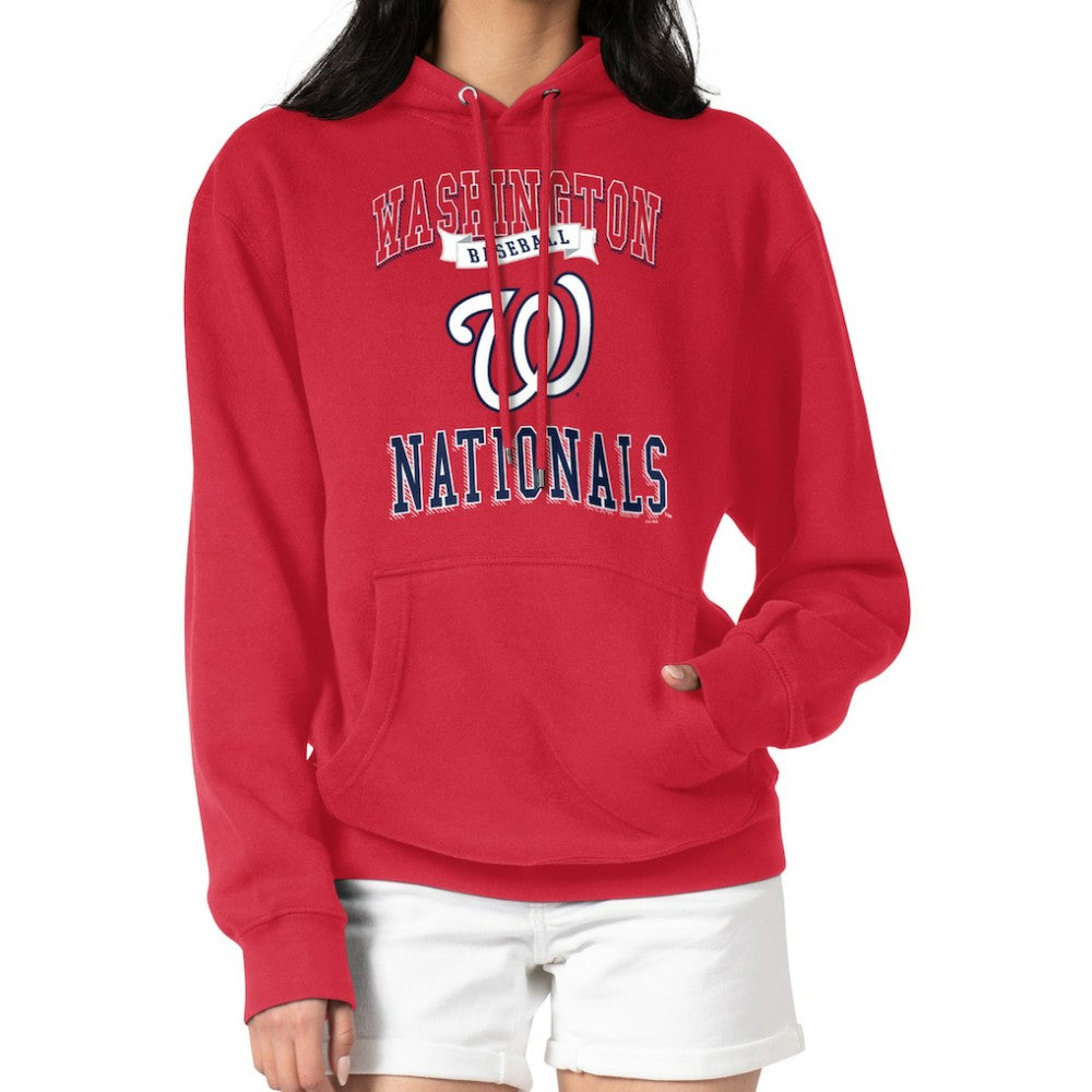 Washington Nationals G-III 4Her by Carl Banks Women's Team Logo Graphic Fleece Pullover Hoodie | MLB New
