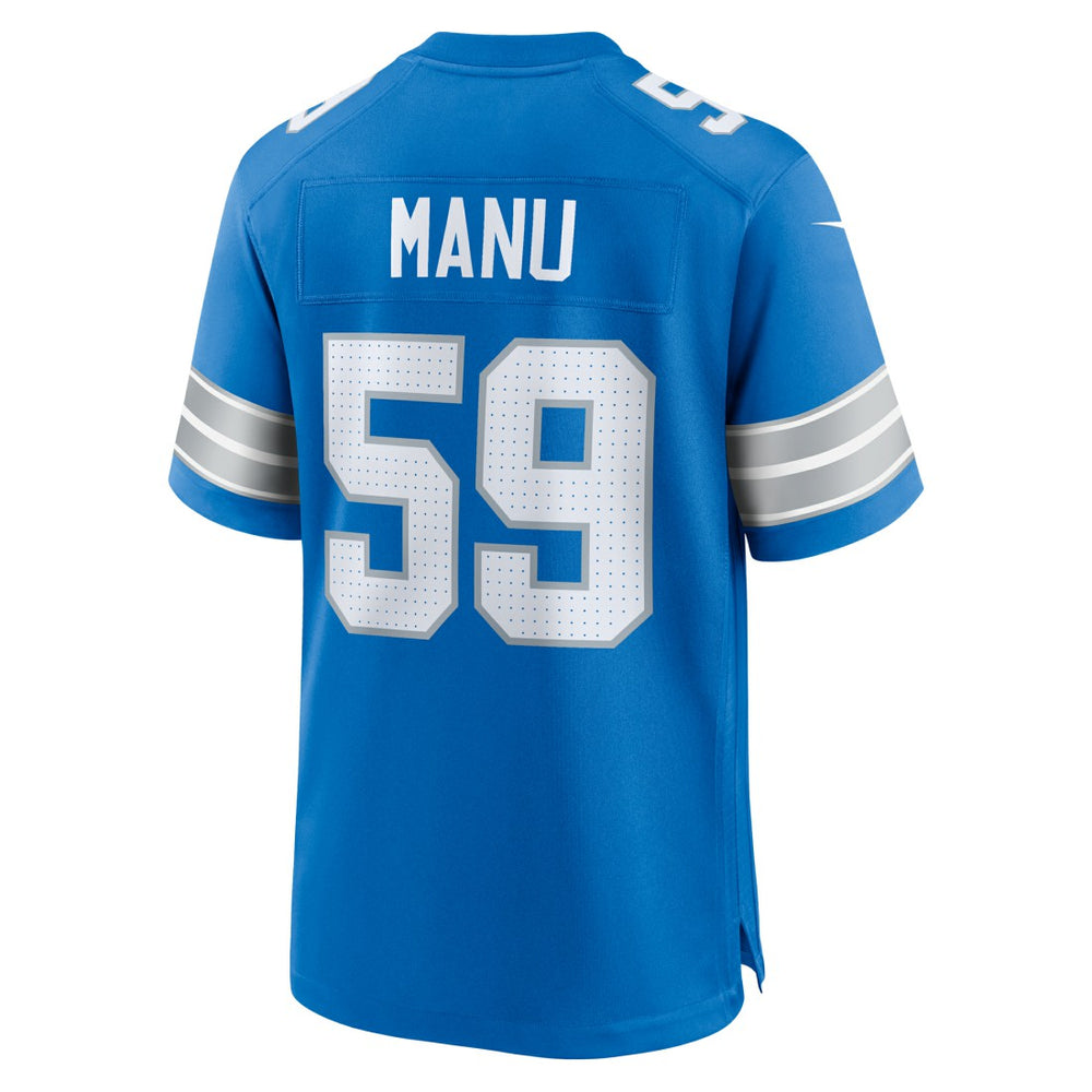 Detroit Lions Nike Giovanni Manu  Team Game Jersey