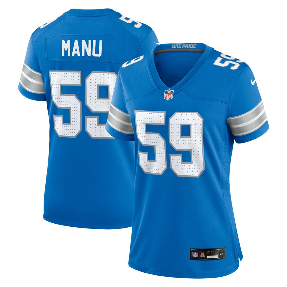 Detroit Lions Nike Giovanni Manu  Women's Team Game Jersey