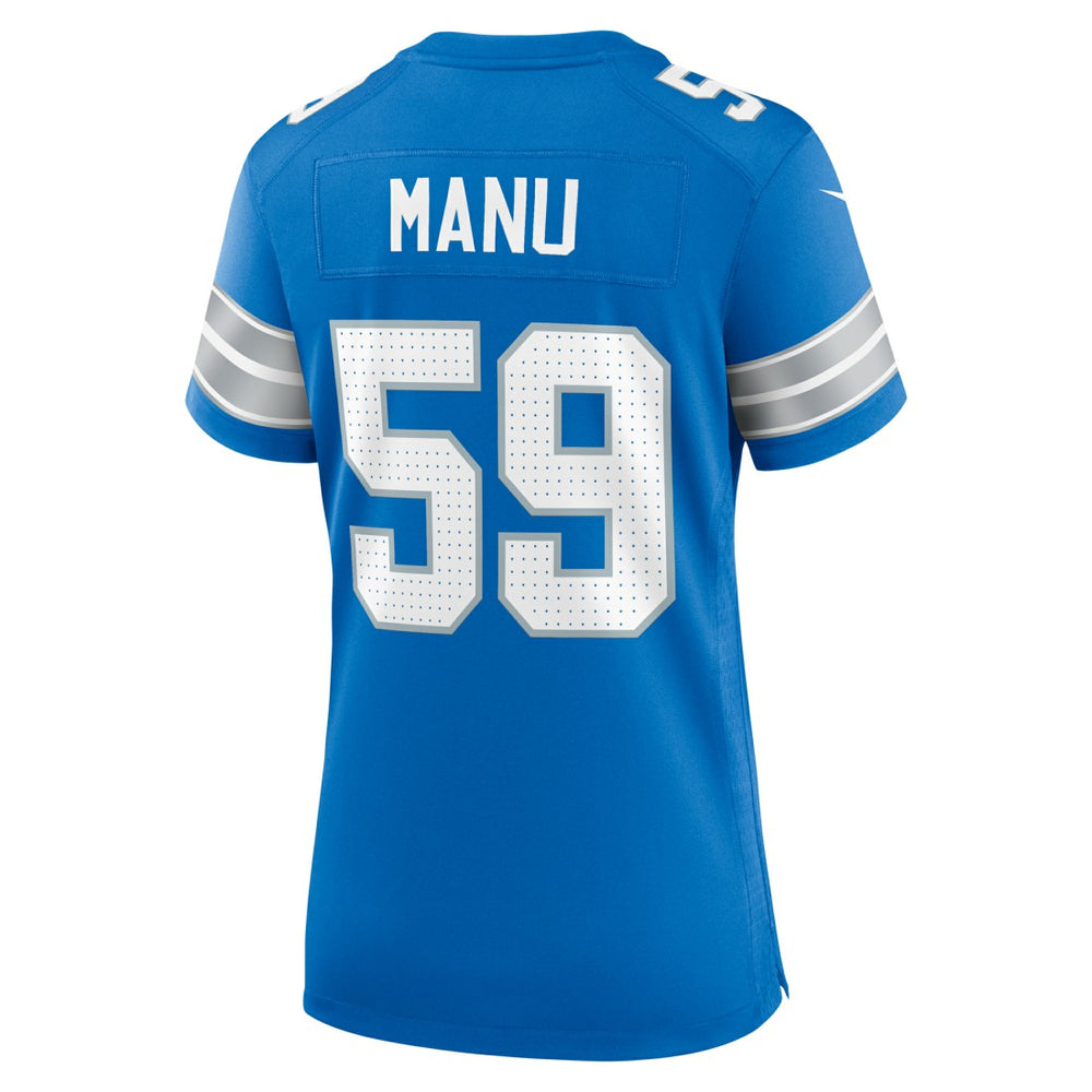Detroit Lions Nike Giovanni Manu  Women's Team Game Jersey