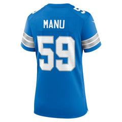 Detroit Lions Nike Giovanni Manu  Women's Team Game Jersey