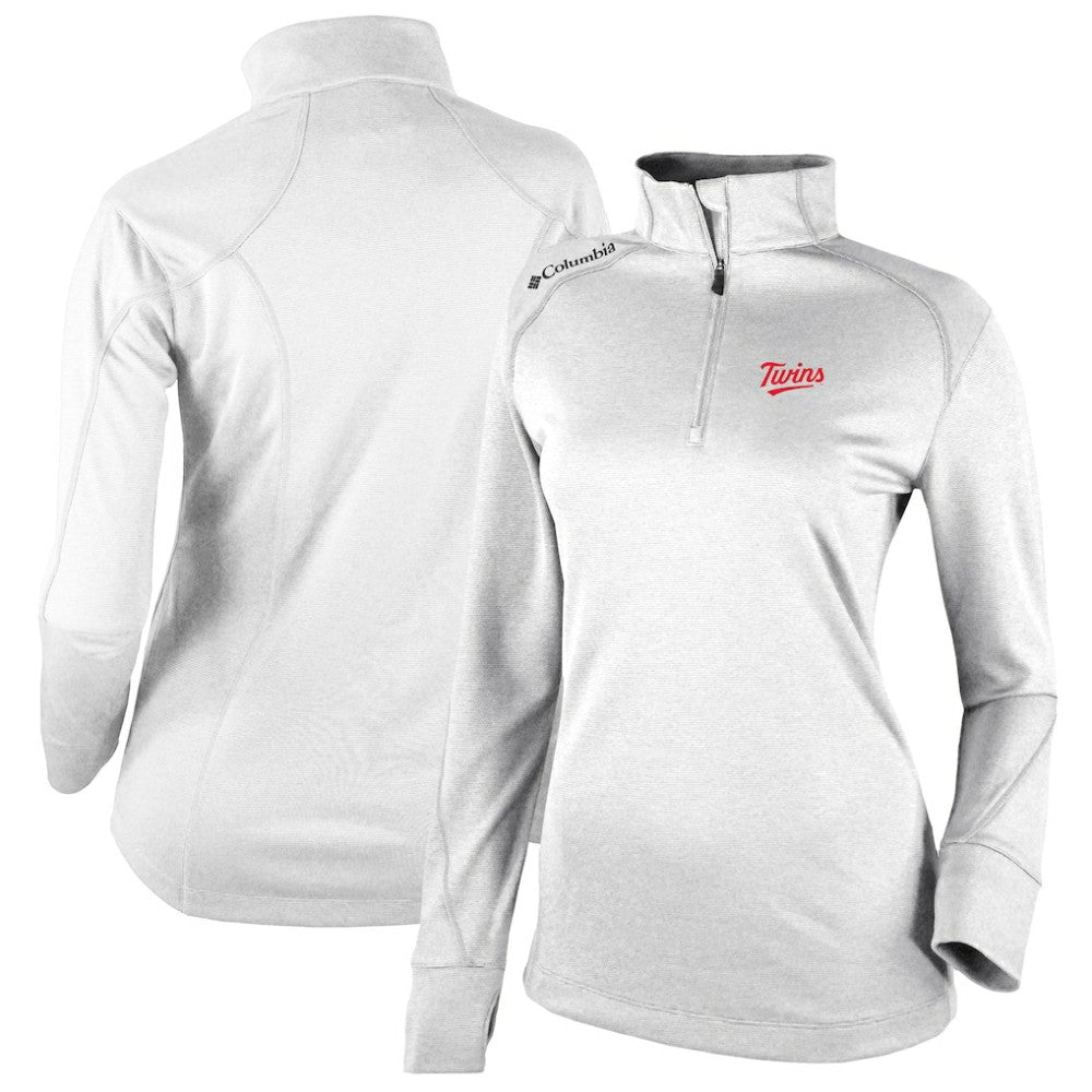 Minnesota Twins Columbia Women's Cooperstown Collection Shotgun 2.0 Omni-Wick Quarter-Zip Top - White | MLB Near me