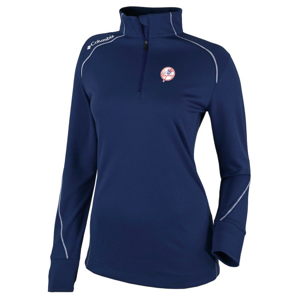 New York Yankees Columbia Women's Cooperstown Collection Shotgun 2.0 Omni-Wick Quarter-Zip Top - Navy | MLB US