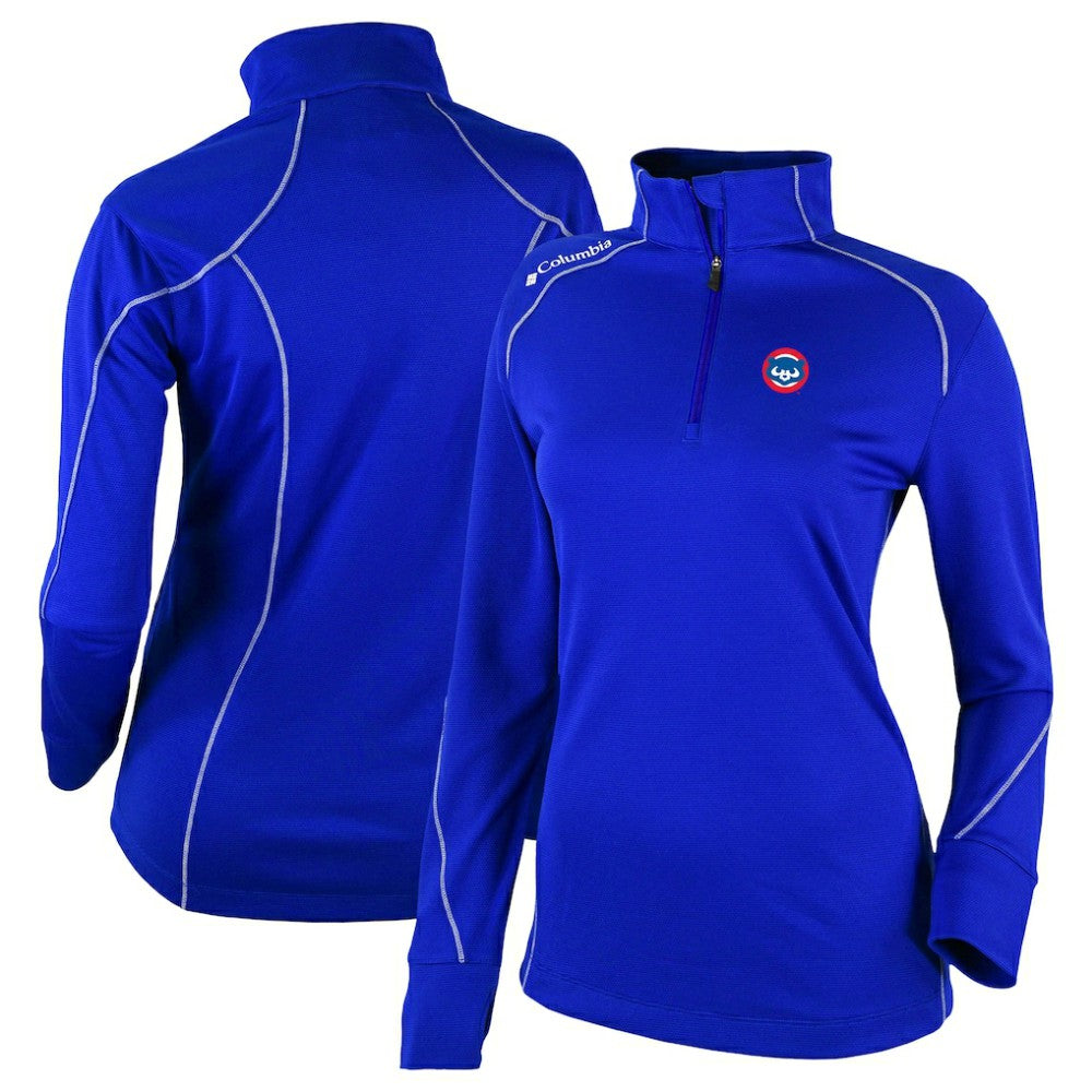 Chicago Cubs Columbia Women's Cooperstown Collection Shotgun 2.0 Omni-Wick Quarter-Zip Top - Royal | MLB Discount