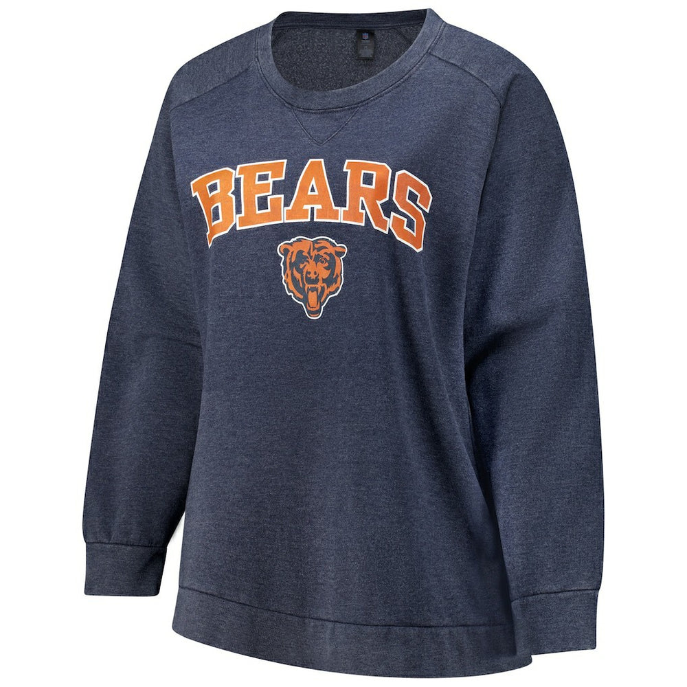 Chicago Bears  Profile Women's Plus Size Acid Wash Raglan Sweatshirt