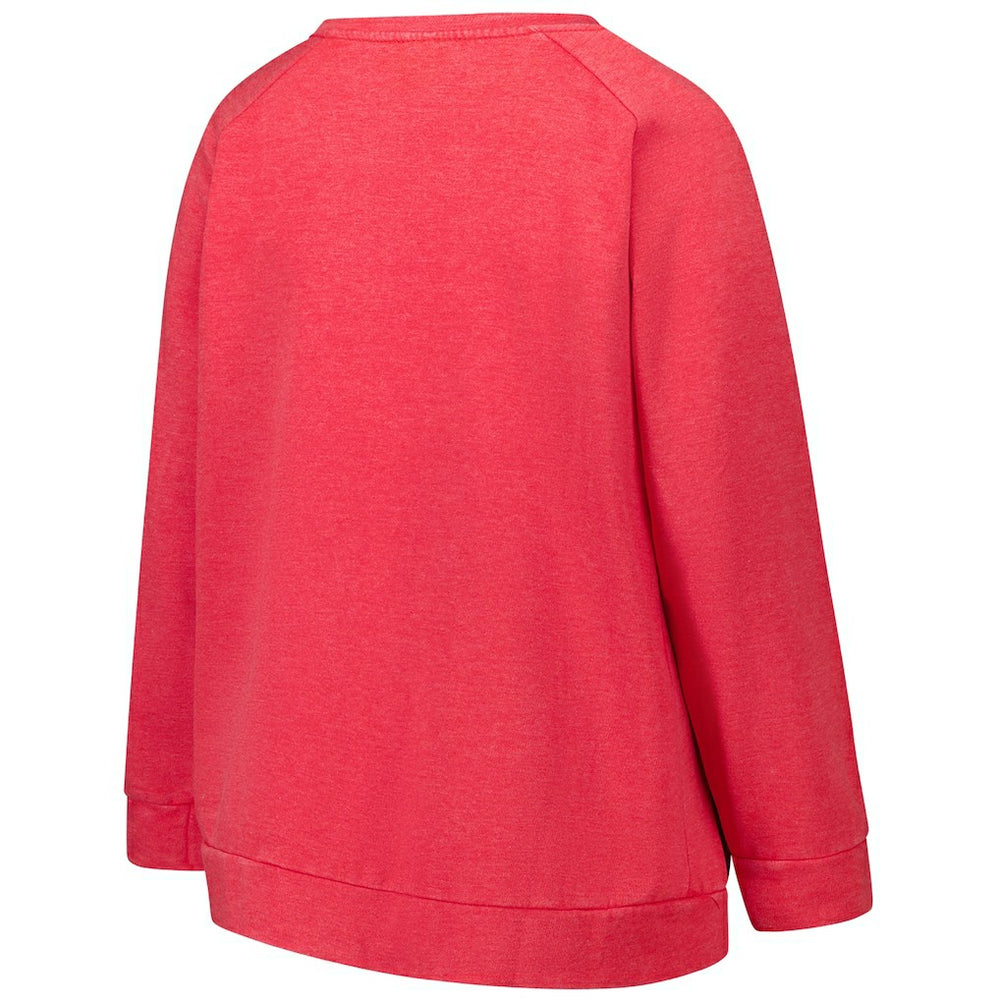 Kansas City Chiefs  Profile Women's Plus Size Acid Wash Raglan Sweatshirt