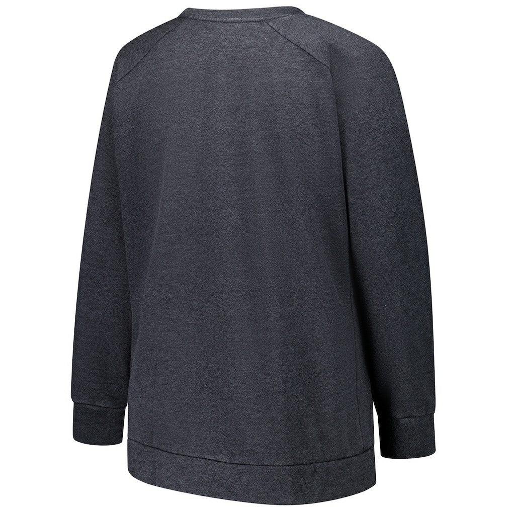 Miami Dolphins  Profile Women's Plus Size Acid Wash Raglan Sweatshirt