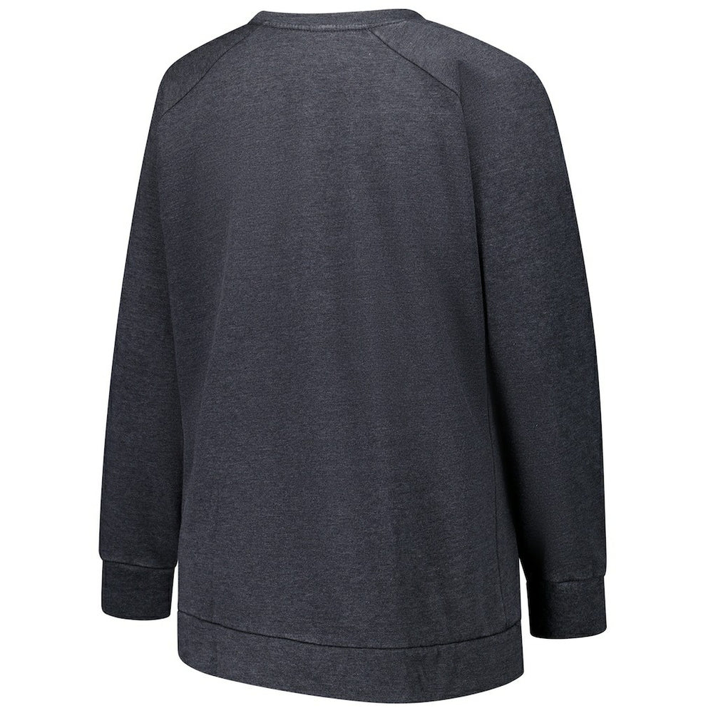 Miami Dolphins  Profile Women's Plus Size Acid Wash Raglan Sweatshirt