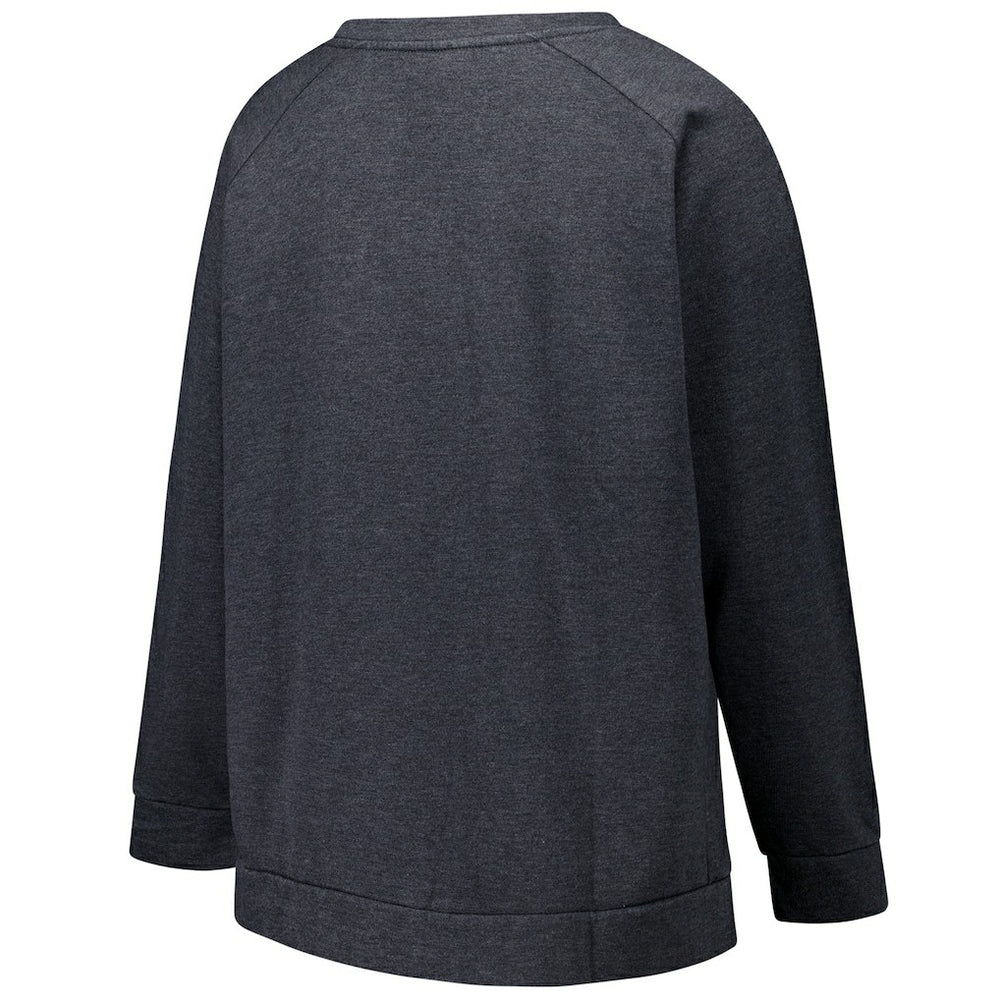 Las Vegas Raiders  Profile Women's Plus Size Acid Wash Raglan Sweatshirt