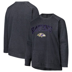 Baltimore Ravens  Profile Women's Plus Size Acid Wash Raglan Sweatshirt