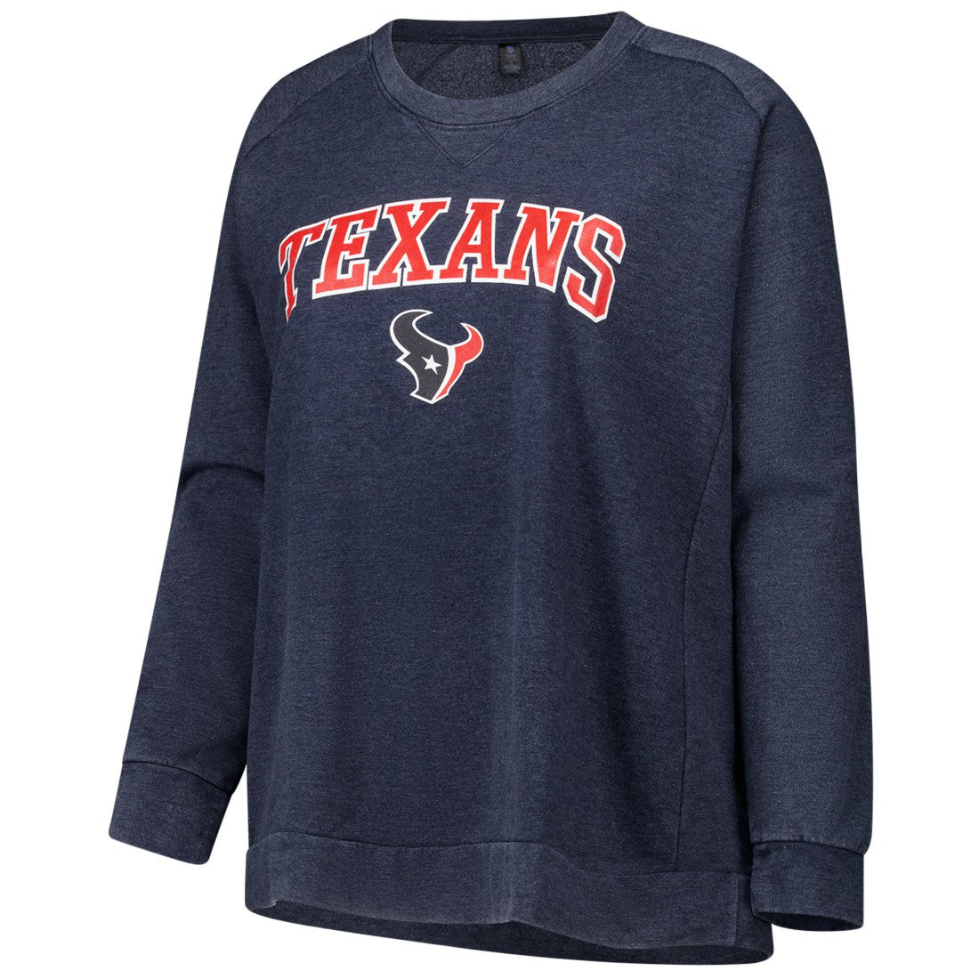 Houston Texans  Profile Women's Plus Size Acid Wash Raglan Sweatshirt