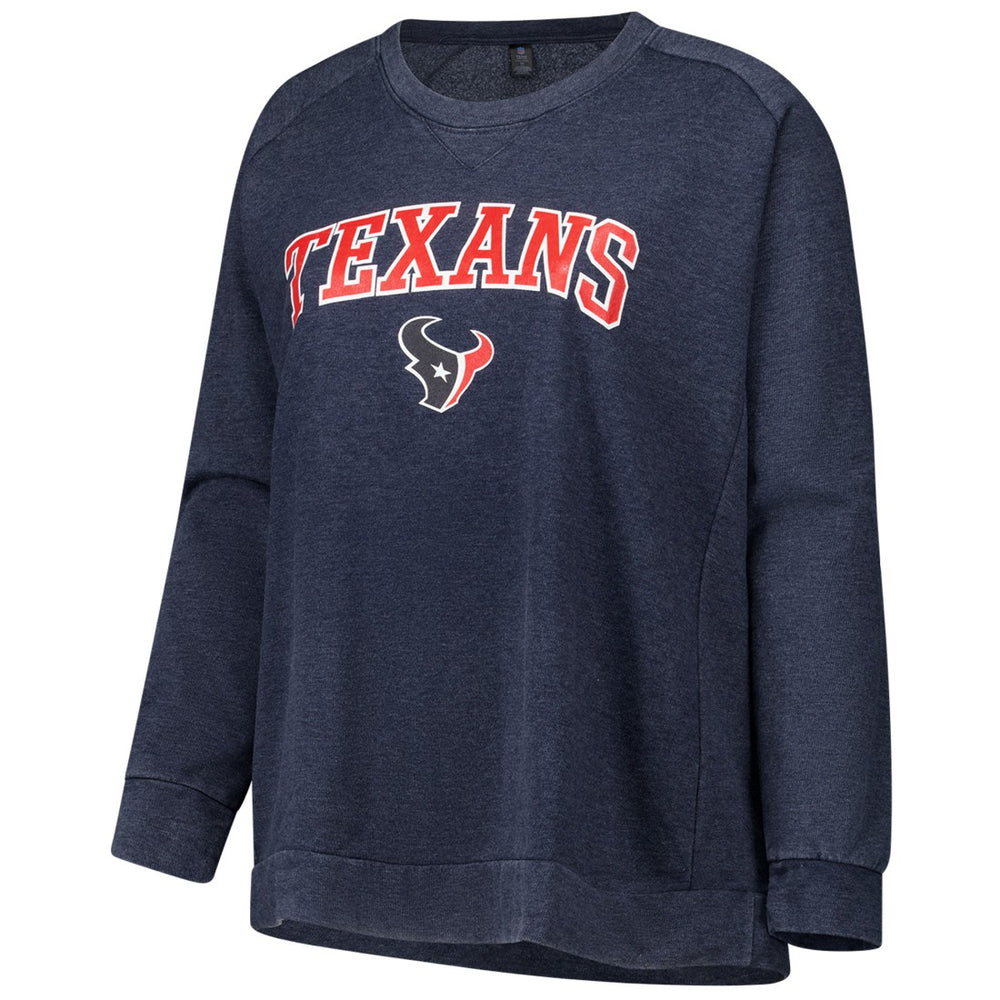 Houston Texans  Profile Women's Plus Size Acid Wash Raglan Sweatshirt