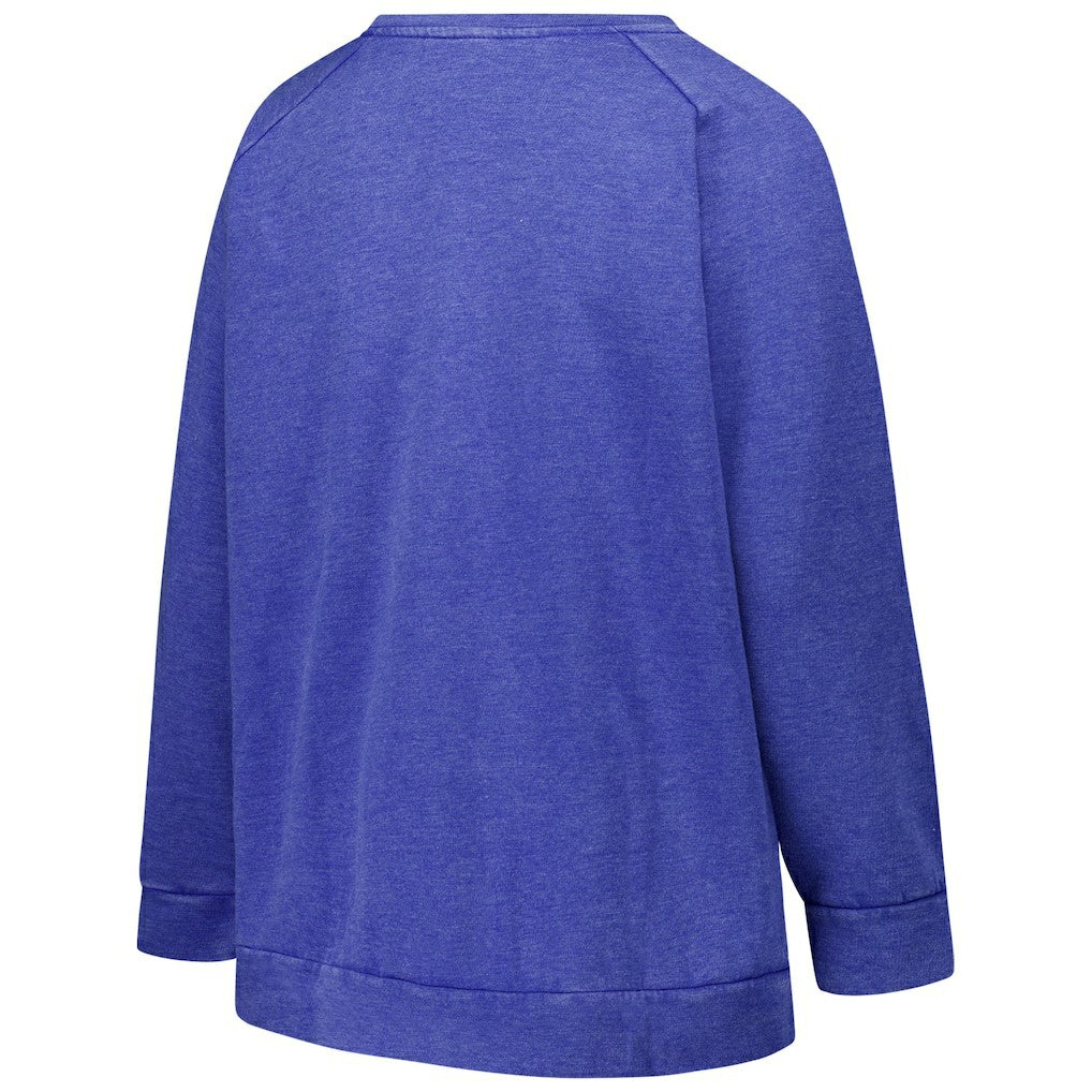 New York Giants  Profile Women's Plus Size Acid Wash Raglan Sweatshirt