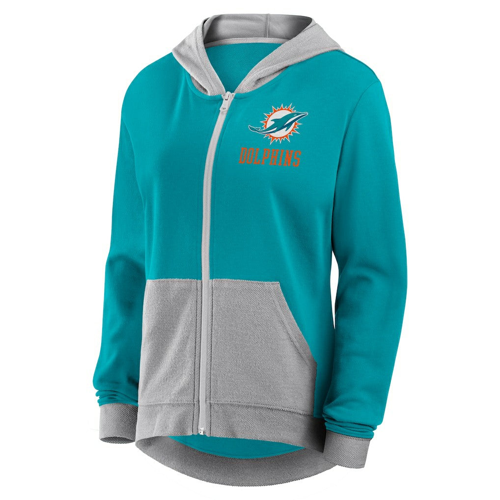 Miami Dolphins Fanatics Women's Hit It Full-Zip Hoodie