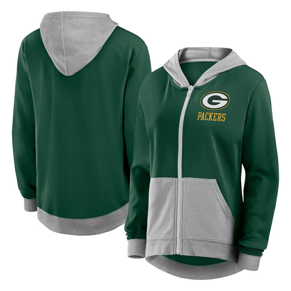 Green Bay Packers Fanatics Women's Hit It Full-Zip Hoodie